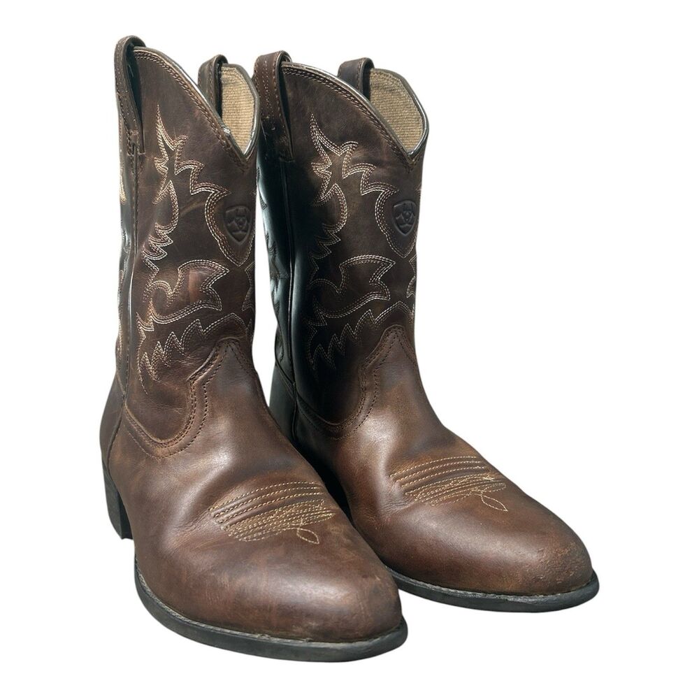 Ariat Heritage Western R-Toe Brown Leather Cowboy Boots 10001825 Womens 5